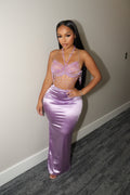 Satin skirt (purple)