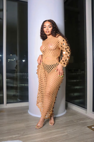 nude woman dress Flow Knitted Mini %0D%0ADelicate%20sewing%20and%20hemming%20by%20durable%20needle%20lockstitch%20machine Embellished Structured Draped Maxi Dress