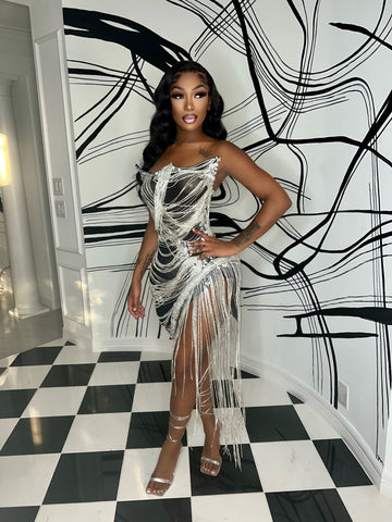 alien silver dress Alien Dress Costume, Silver, Large