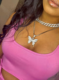 Butterfly Cuban Necklace set