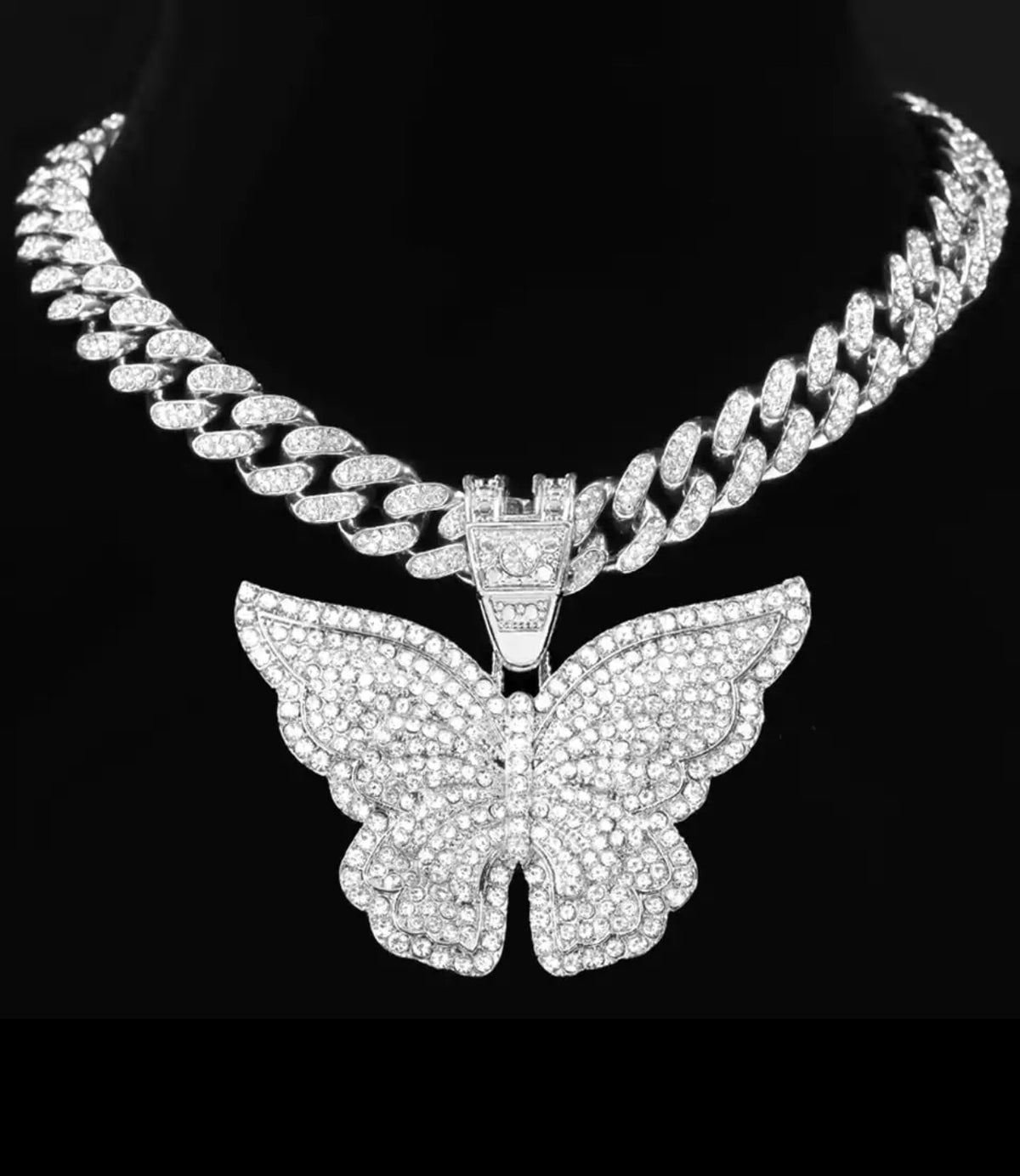 Butterfly Cuban Necklace